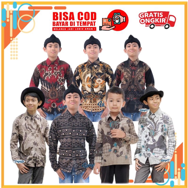 Batik Anak Lengan Panjang 2-10thn