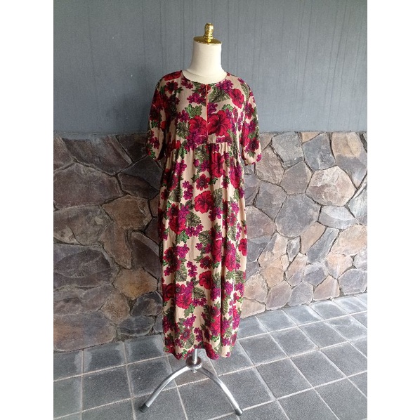 Homedress Daster Panjang Rayon Busui Rempel