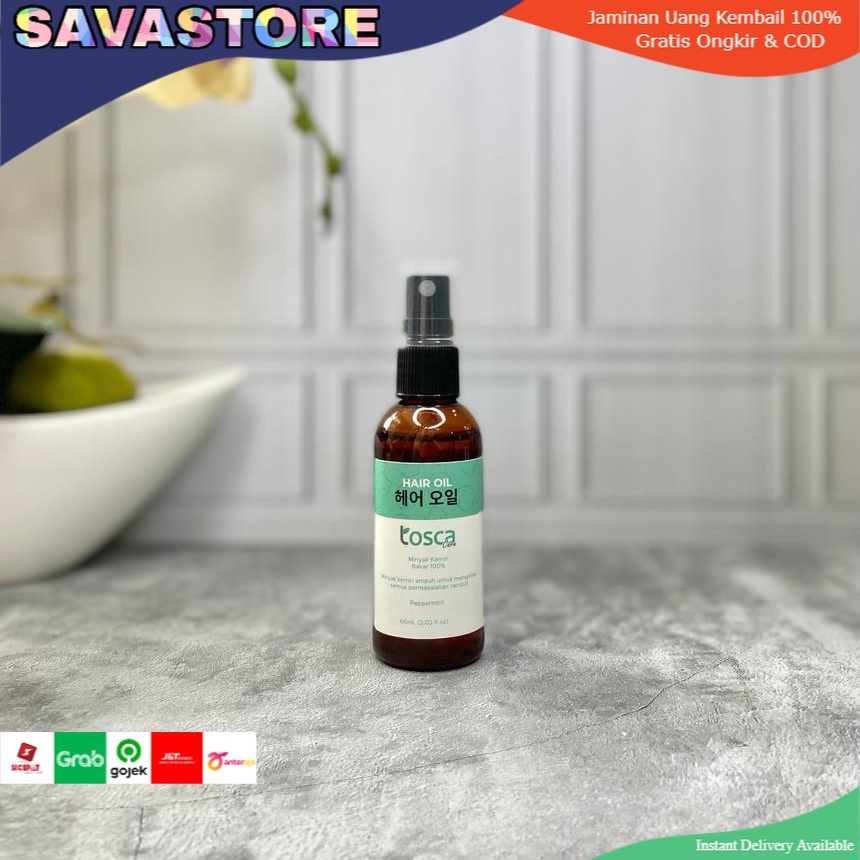 MINYAK KEMIRI BAKAR MURNI TOSCA HAIR OIL ATASI RONTOK RAMBUT 60ML