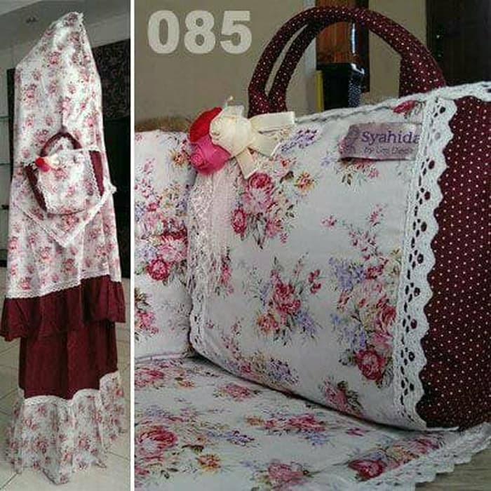 Terbaru !!! Azurra Shop Mukena Katun Jepang 190 Syahida Cantik Bagus Murah Asli Ori Bali Dubai