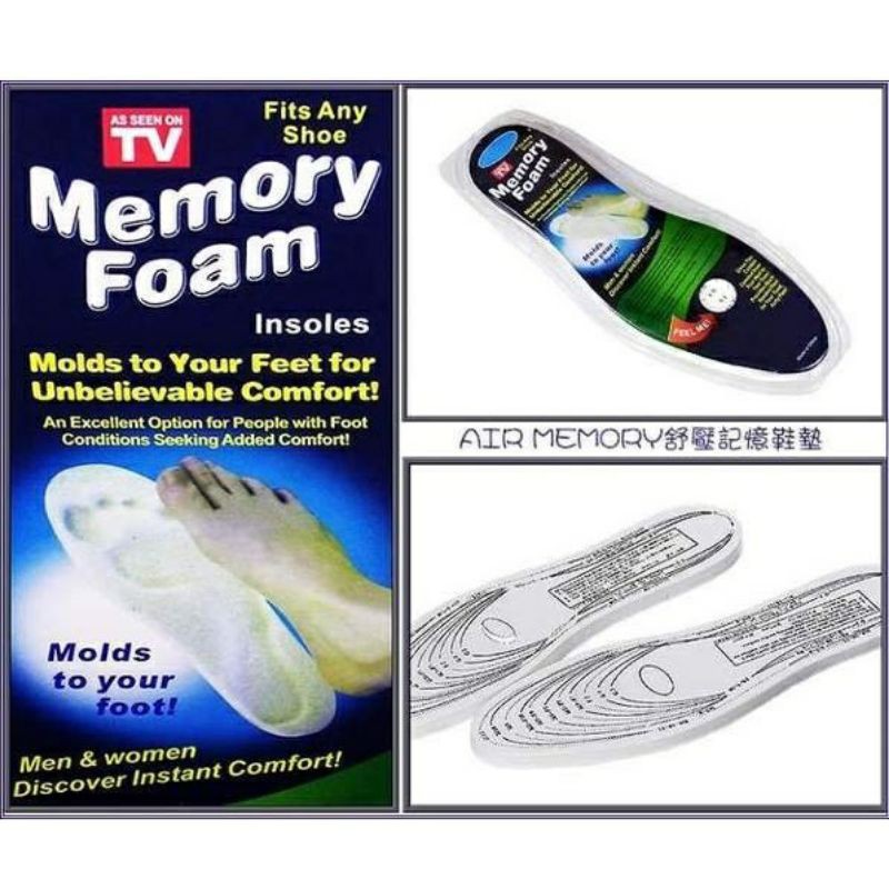 Insole Sepatu Memory Foam Ganjal Sepatu