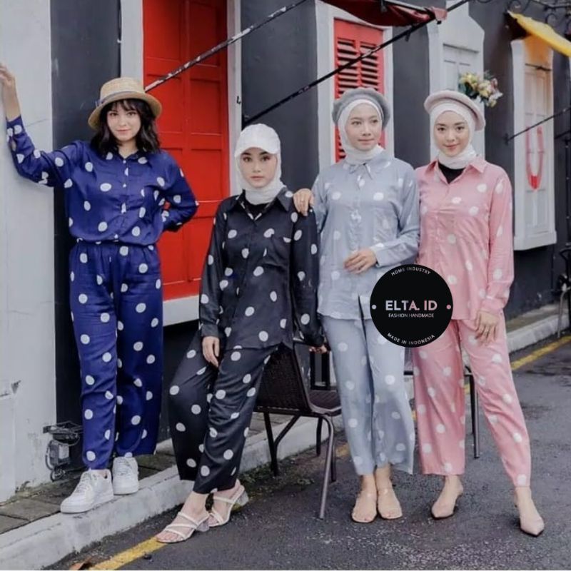 [BISA COD] Setelan Tie Dye One Set Rayon Super Lengan Panjang