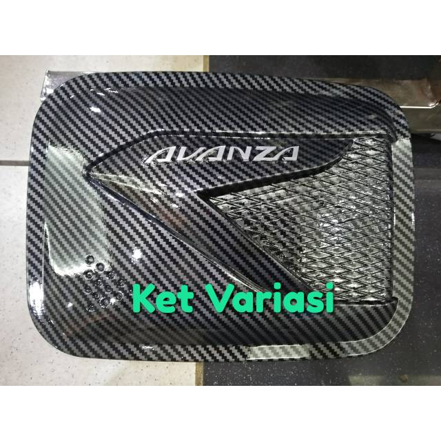 Tank cover tutup tangki mobil all new Avanza 2012-2019 carbon isk