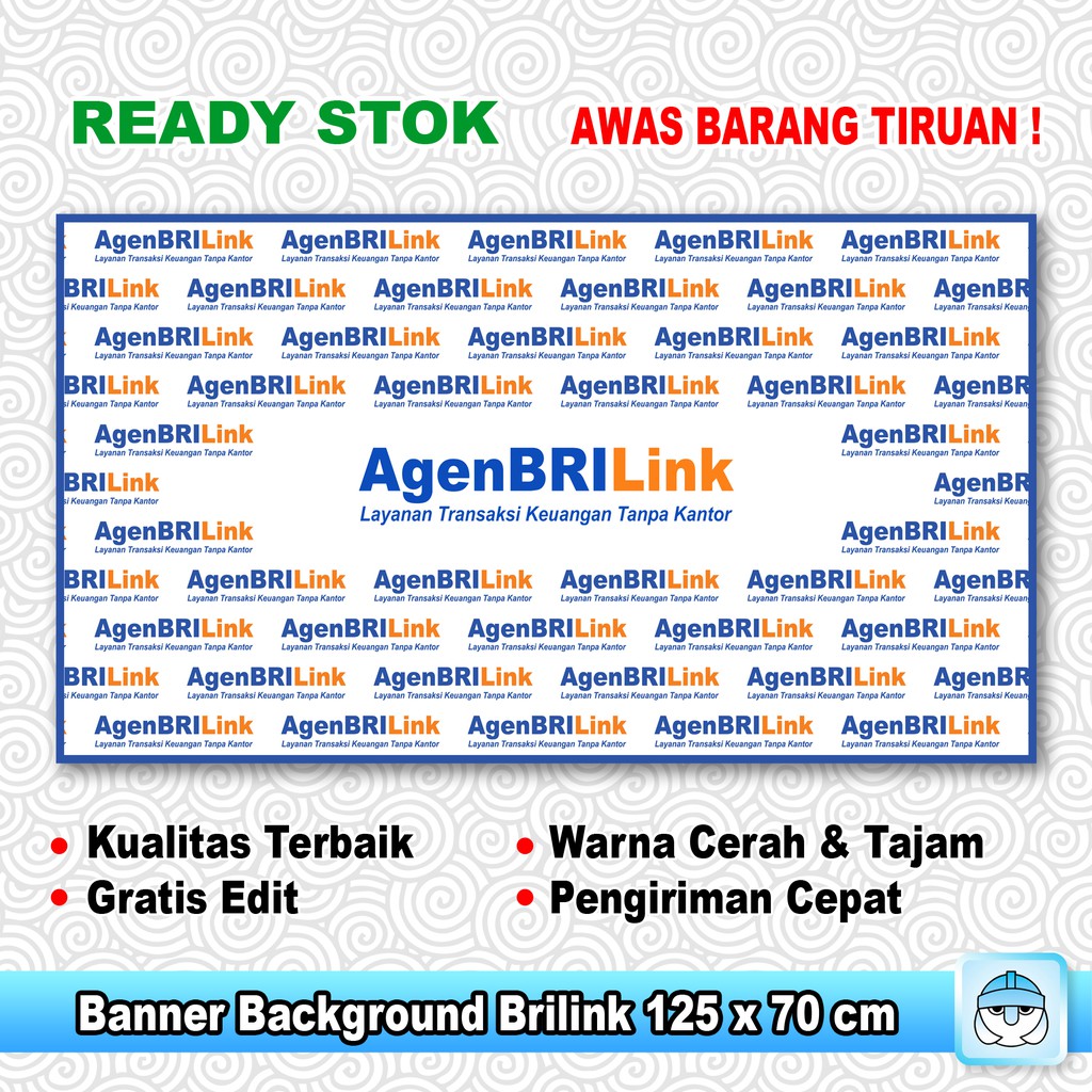 BANNER SPANDUK BRILINK ATM BERSAMA UNTUK DINDING KANTOR