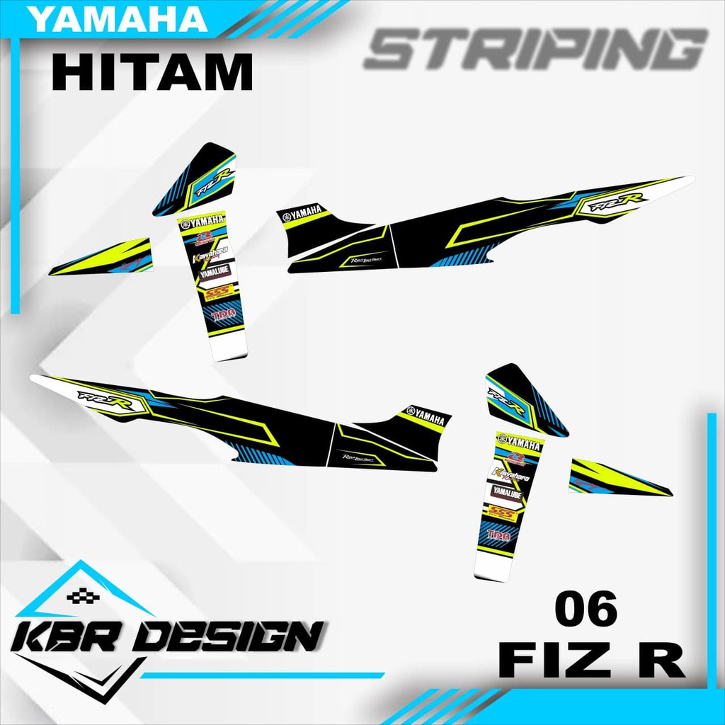 fiz r (cod) stiker motor striping fiz r motor yamaha motor sticker variasi Racing06