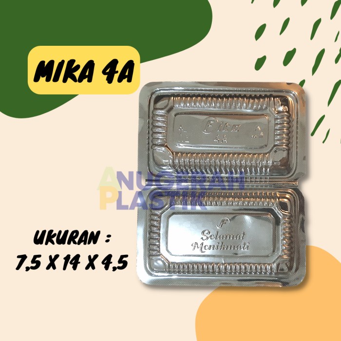 Plastik Mika Kemasan Kue Dan Makanan Ukuran 4A -Isi 100 Pcs