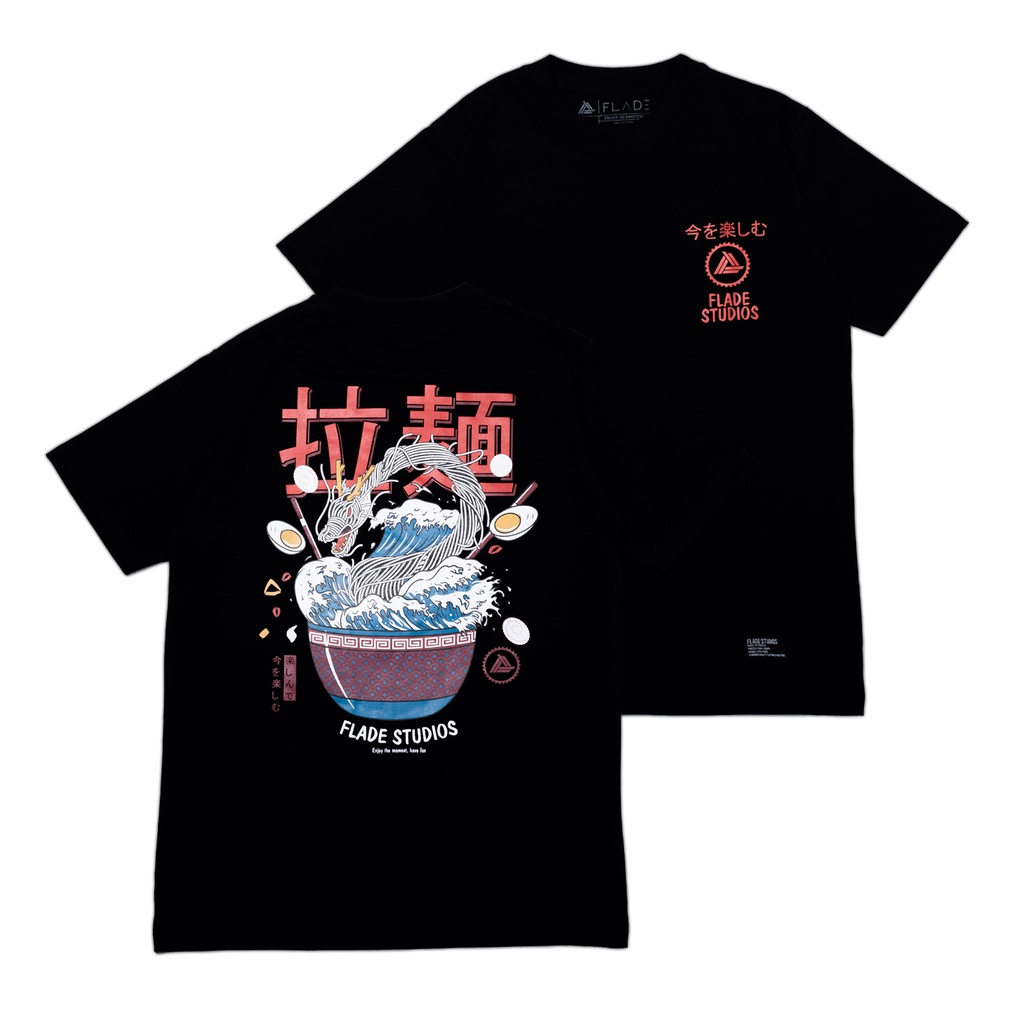 

ID FLADE STUDIOS - FLADE T-SHIRT - RAMEN BLACK - KAOS HITAM