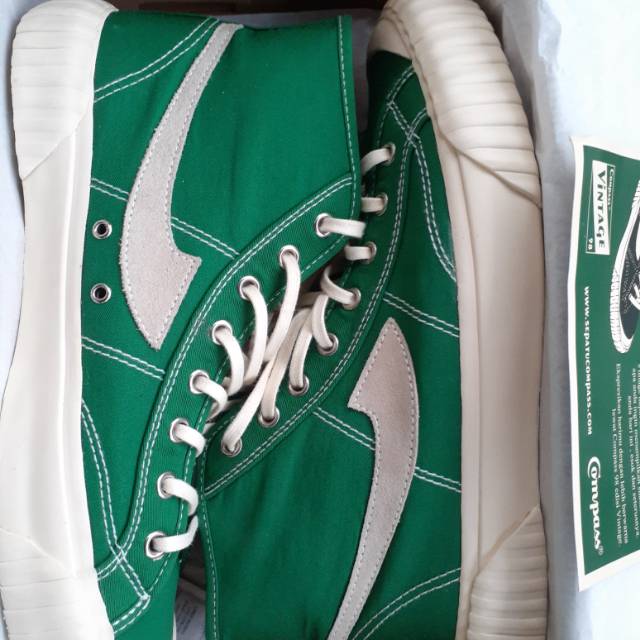 Sepatu compass vintage green high