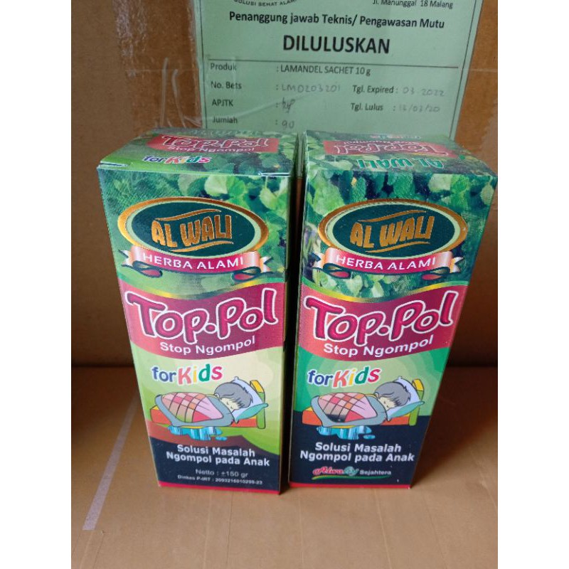 

paket isi 2 Botol Madu Anak Stop Ngompol Top-Pol Al Wali