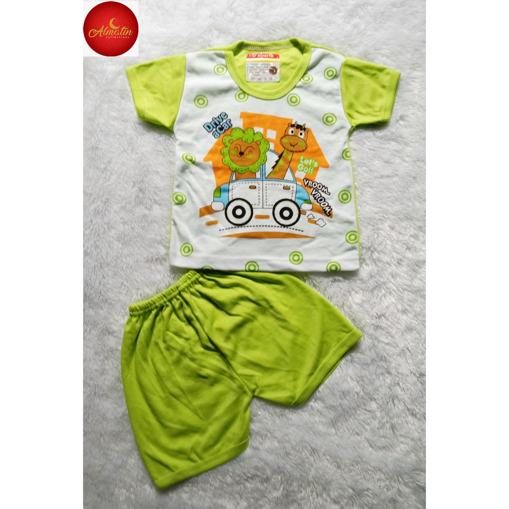 Baju Bayi Karakter/Setelan Baju Bayi D'noorfa / 3 Stel Baju Bayi / Baju  Bayi Tangan Pendek / Kaos