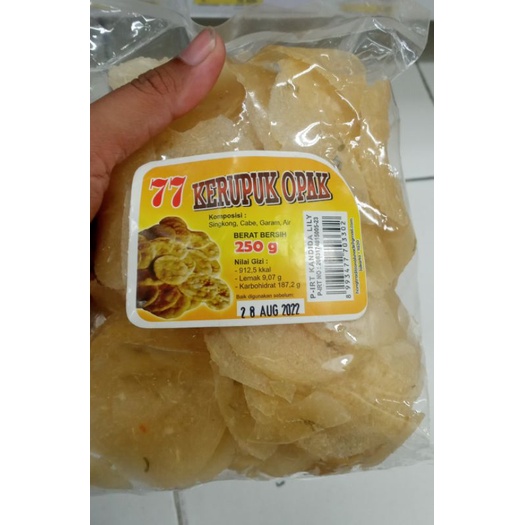 

krupuk opak mentah siap goreng renyah