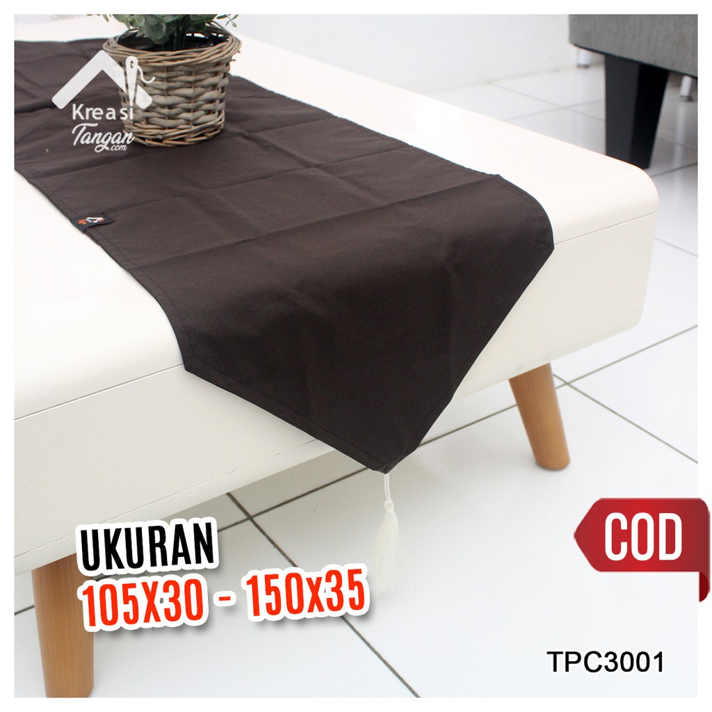 Taplak Meja Polos Table Runner POLOS Ukuran 105x30 &amp; 150x35 (TPC3001)