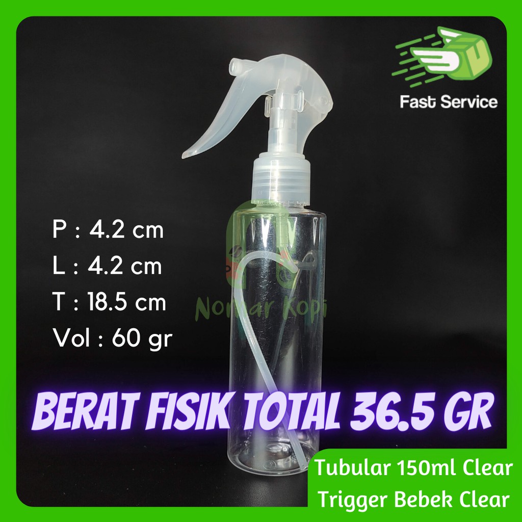 Botol 150ML Tabular Clear Mini Trigger Bebek