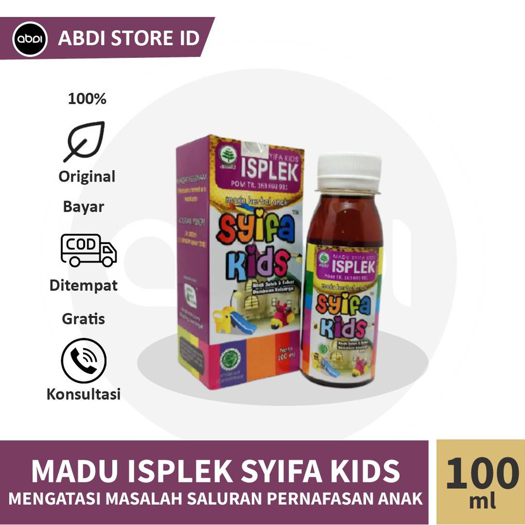 Madu ISPLEK Syifa Kids 100ml Atasi ISPA Infeksi Flek Paru-Paru Anak