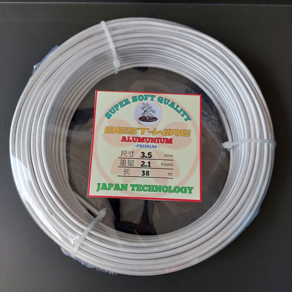 Kawat Bonsai Best Wire Alumunium Warna Putih Doff