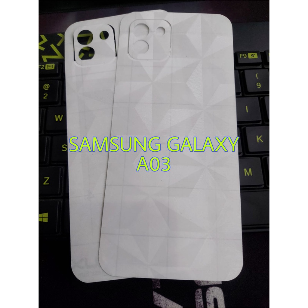 Skin Carbon SAMSUNG GALAXY A03 Back Skin Diamond Anti Jamur Pelindung Belakang Hanphone