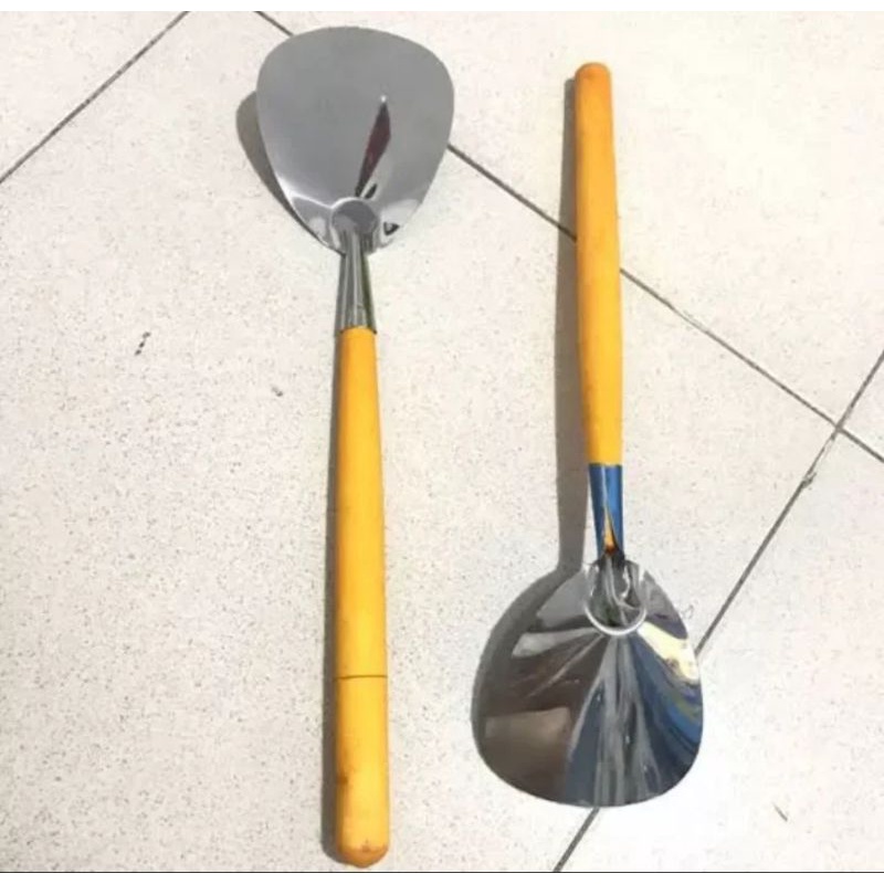 sutil mini / spatula mini gagang kayu