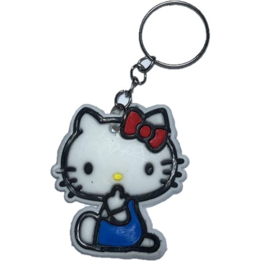 PEACH - Gantungan Kunci Karakter Unik Keychain PVC Souvenir / Souvenir Gantungan Kunci Karakter Lucu G210-Hello Kitty