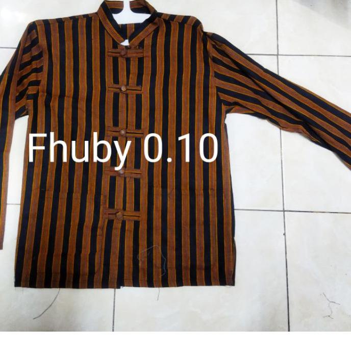 kebaya wanita DISKON  2.2 Surjan Lurik Sanghai Koko / Baju Adat Jawa Model Shanghai [KODE 618]