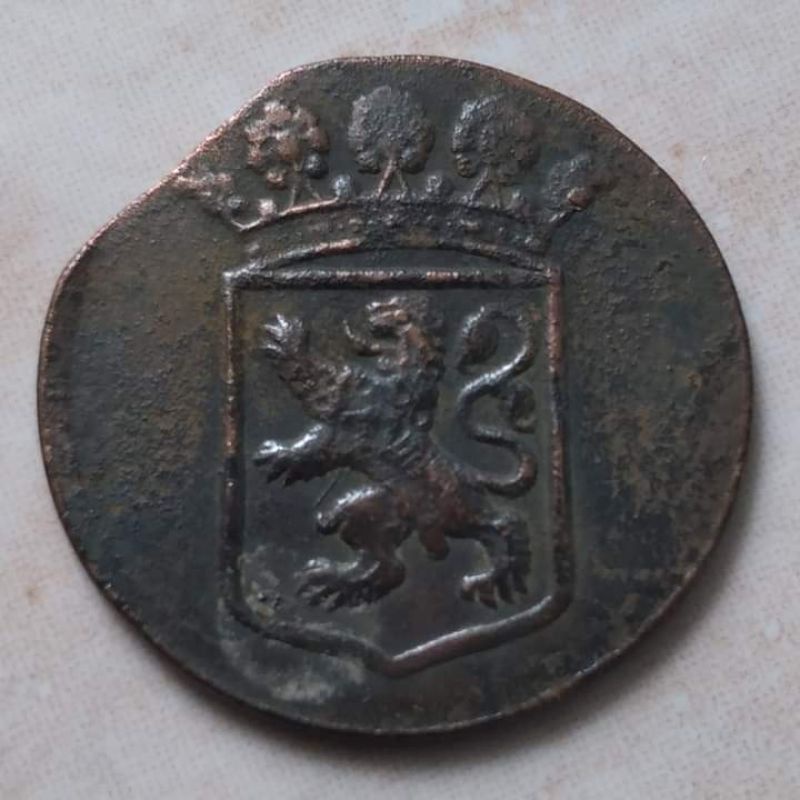 Koin Kuno 1 Doit VOC 1752 Holland - Error Clipped