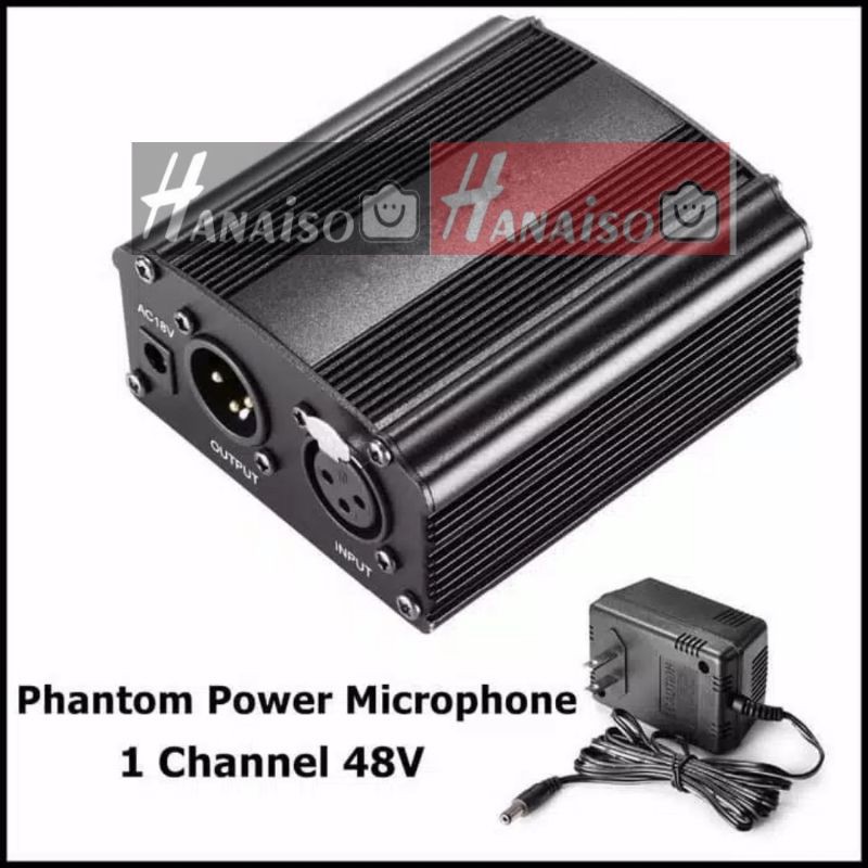 Medan Termurah Hanaiso Phantom Power 48V Supply BM800 BM8000 Condenser Microphone