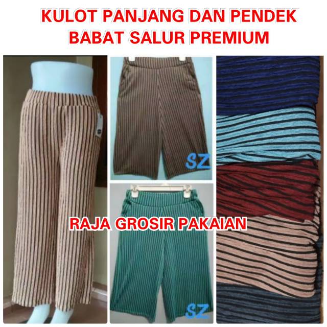 Celana Kulot Panjang Dan Pendek Dewasa Bahan Babat Salur