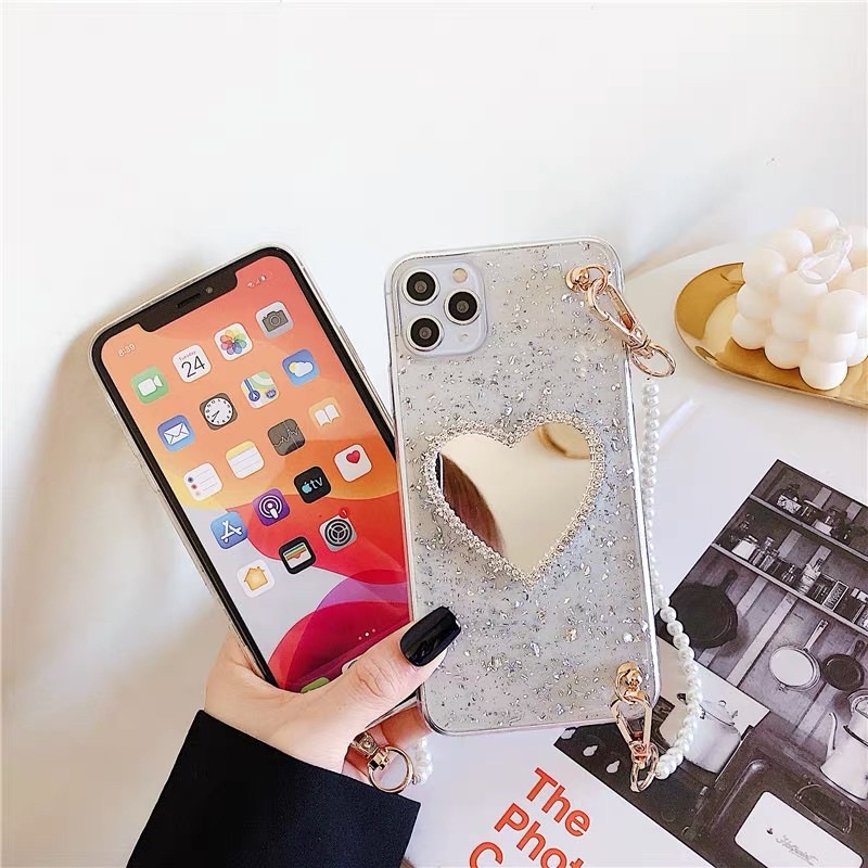 Confetti Mirror Diamond Case Chain Mutiara Samsung A12 A13 A23 A33 A53 A73 4g 5g A52 A22 M02 M11 M30 M30s A72 A32 A11 A20 A21s A30 A50 A70 A80