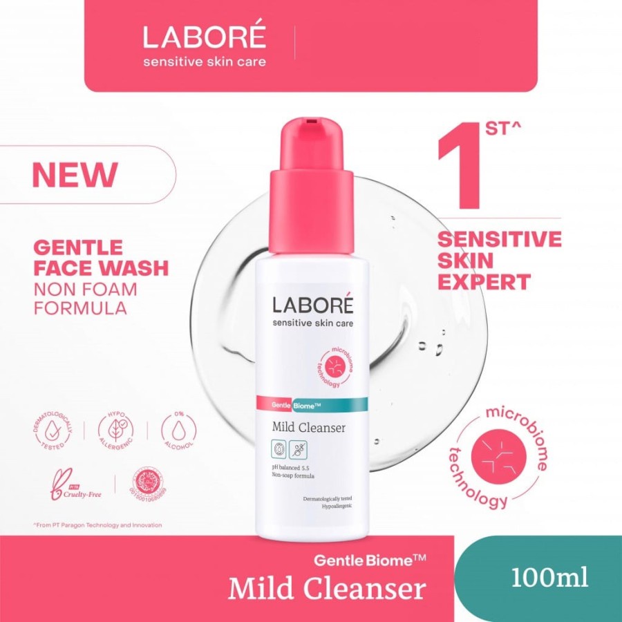 ★ BB ★  LABORE GentleBiome Mild Cleanser  - 15ml - 100ml - 225ml - Gentle Face Wash Kulit Sensitif