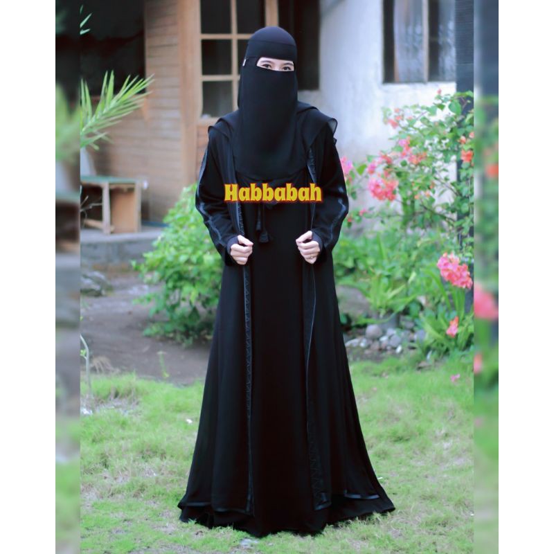 Abaya Bassic Hitam Jetblack Dress Hitam Masturoh Temboro Gamis Hitam Terbaru SALSA