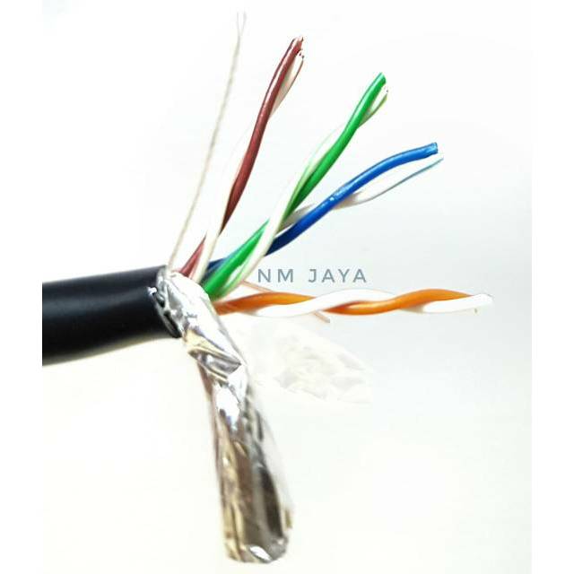 Kabel Lan Outdoor 200 meter FTP Cat5e Spectra Hitam Kabel Polos