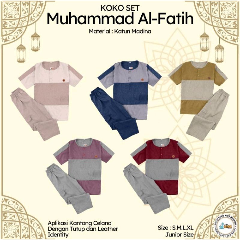 Setelan Koko Anak Al Fatih Little Dino Koko Lebaran 2022