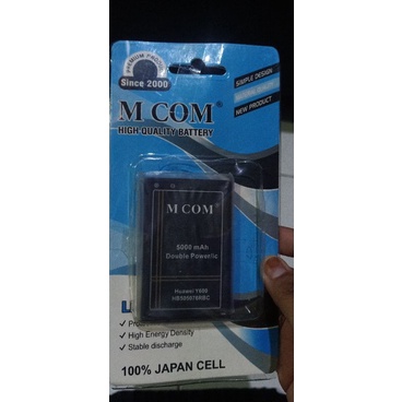 Baterai Huawei Lua - U22 Y600 HB505076RBC MCOM Double Power 5000mAH