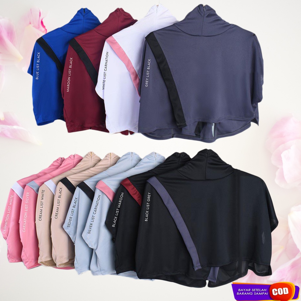 Jilbab Olah Raga Dry Fit- Hijab Sporty - Renang Olahraga Lari Senam Yoga Running Jogging Sepeda-7