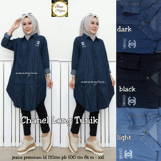 Chanel Long Tunik jeans jumbo
