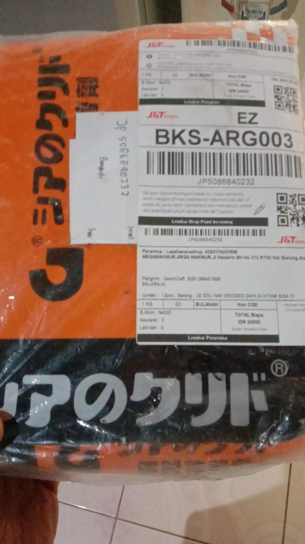 Le Sol Hak Wedges Dahlia Hitam Bisa Di Rajut