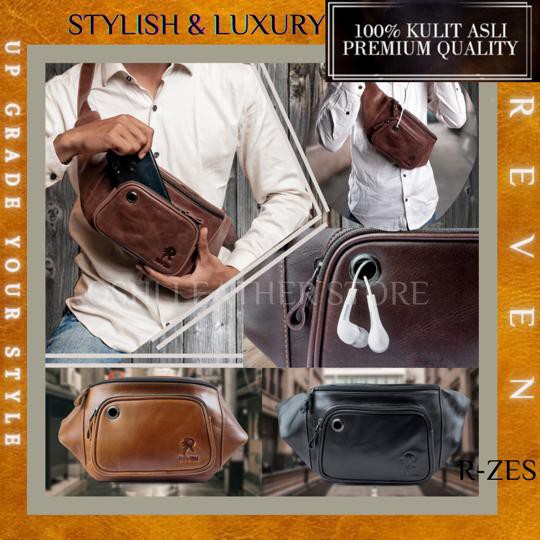 Tas Waistbag Pria Kulit Tas Pinggang Kulit Pria Anti Air