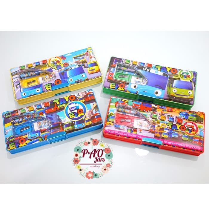 

kotak pensil paket lengkap / kotak pensil tayo / tempat pensil anak