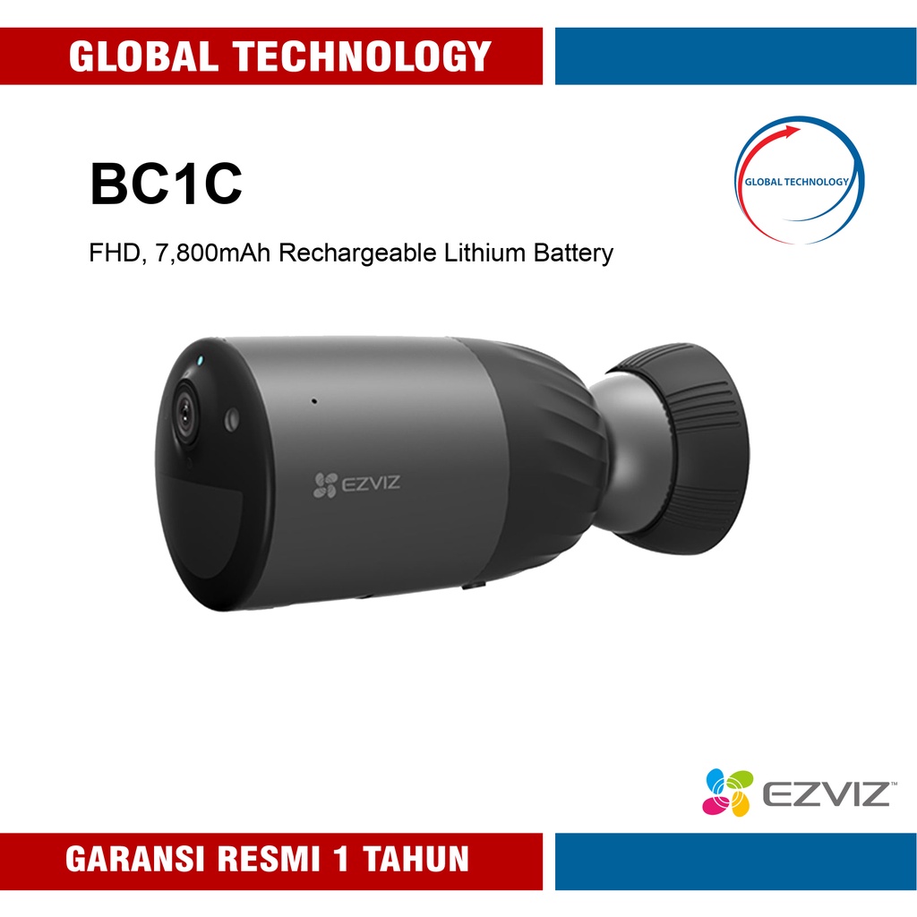 EZVIZ BC1C 1080p Wifi IP Camera IPCam Outdoor Battery Powered Garansi Resmi