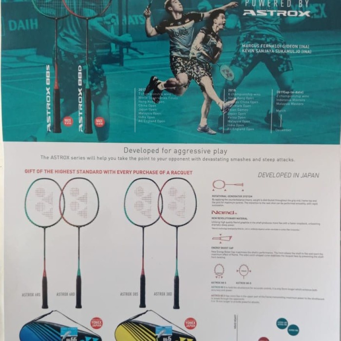 OLAHRAGA BADMINTON YONEX ASTROX 68 S / D (PAKET) ORIGINAL-PROMO-SALE