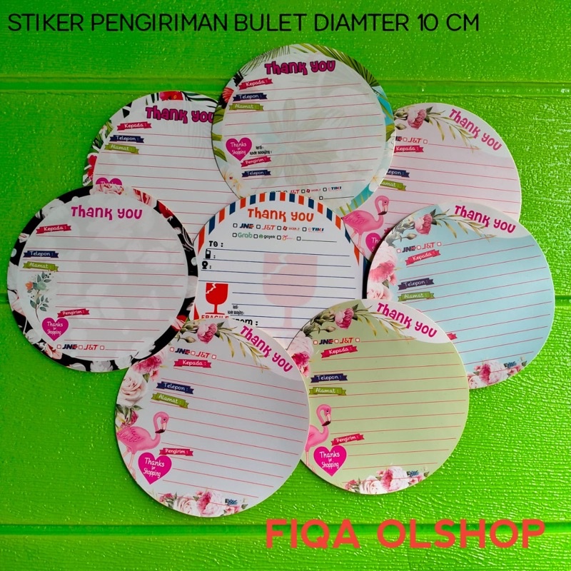 

50PCS | STIKER PENGIRIMAN OLSHOP BULAT DIAMETER 1O CM | STIKER PENGIRIMAN MURAH