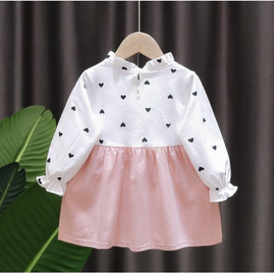 Plazababyku DRESS EMILY HEART EBV Baju Dress Anak Perempuan Import