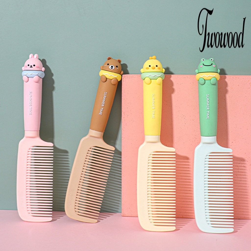 Twowood Sisir Rambut Ringan Motif Kartun Hewan Lucu Untuk Anak Perempuan