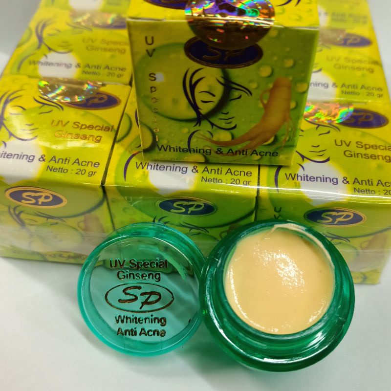 Cream Sp Gingseng Whitening Dan Anti Acne Super Original Tutup Embos LUSINAN