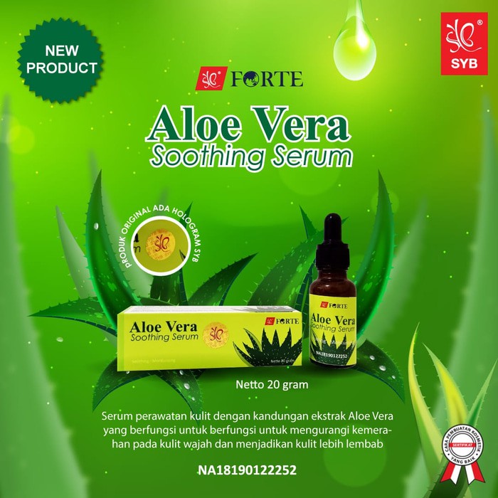 SERUM WAJAH SHOOTING ALOEVERA BY SYB forte HOLO