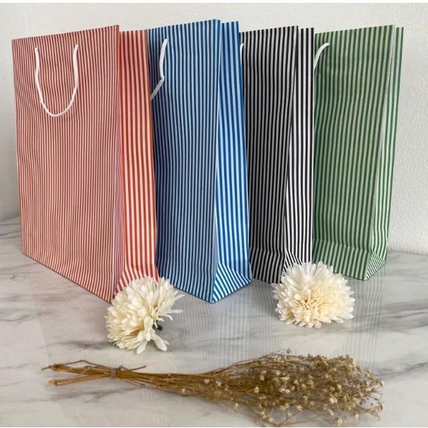 

Paper Bag Salur/Goodie Bag Garis Kantong Kertas Medium