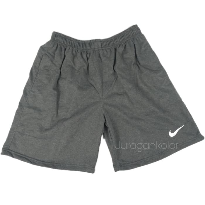 Celana Pendek Pria / Wanita Dewasa Santai Kolor Cowok / Cewek Polos Kaos Baby Terry Bordir