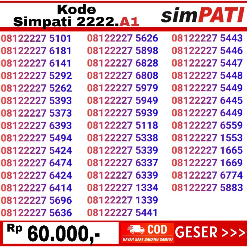 simpati 22222 nomor cantik 4G LTE