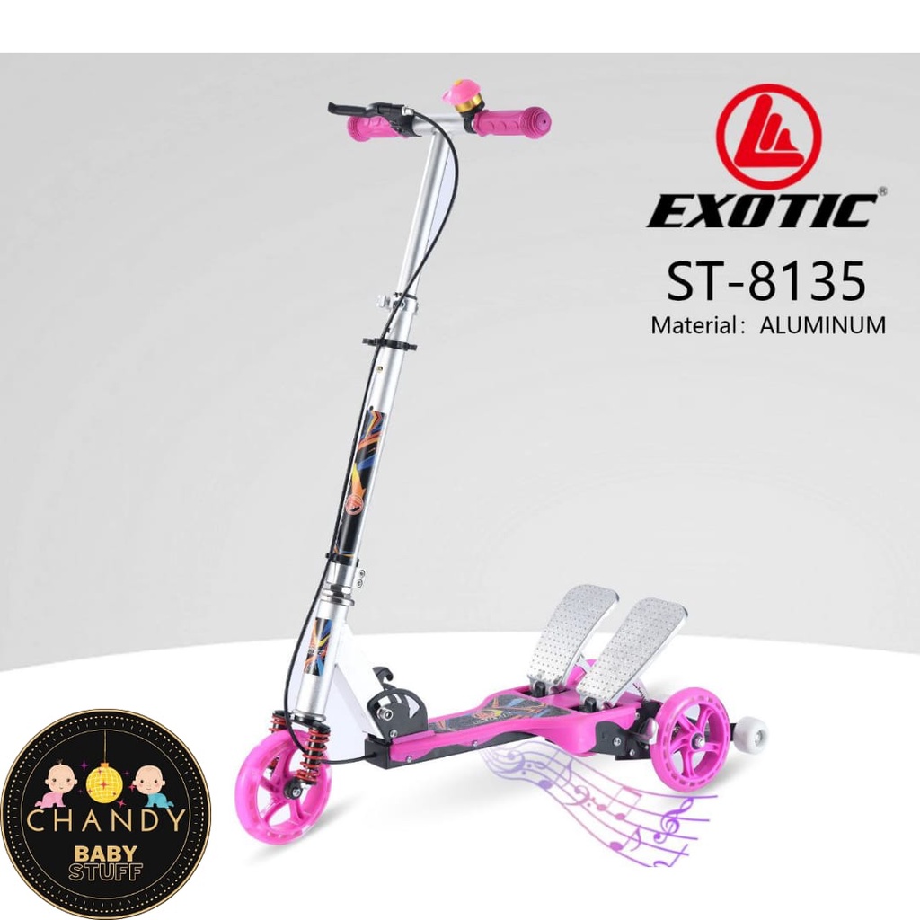 SCOOTER ST 8135 LIPAT ANAK PEDAL INJAK/GENJOT ADA MUSIK EXOTIC