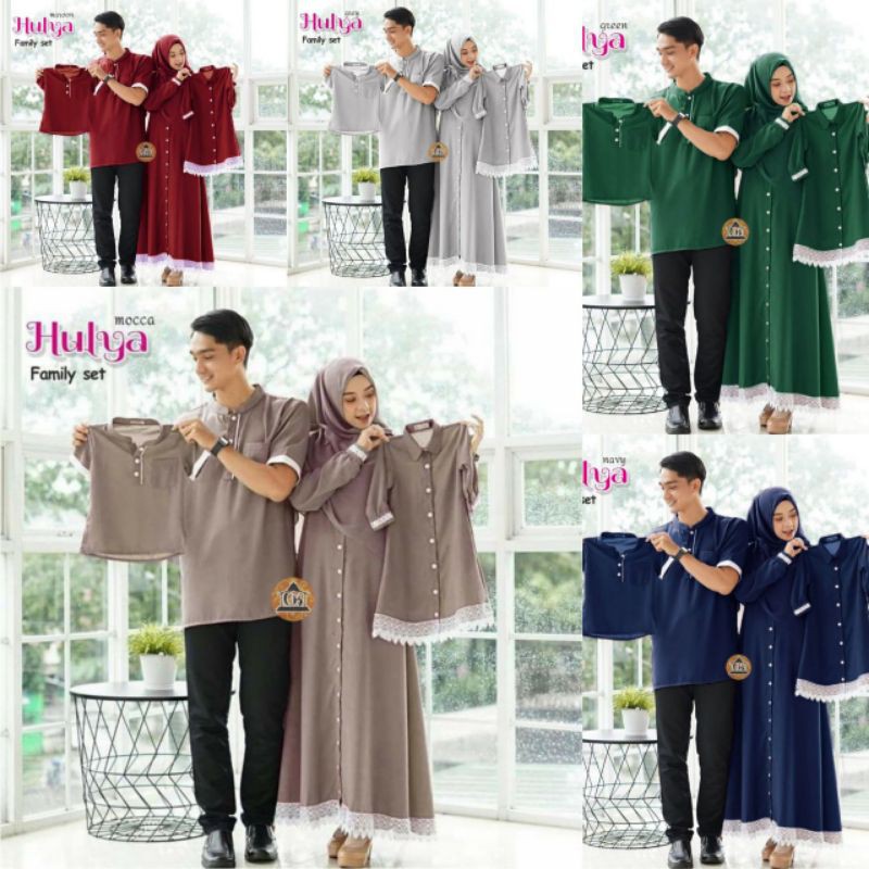 baju couple set keluarga ayah ibu anak baju lebaran gamis