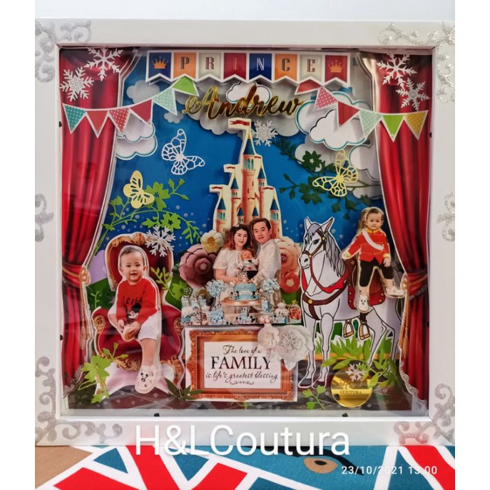 3D POP UP PHOTO FRAME WEDDING/BABY SHOWER/BABYBORN/MAHAR DLL